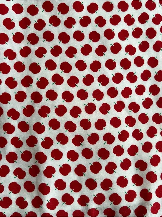 First On Japanese Fashion Apple Print A-Line Midi Skirt 🍎 - Picture 3 of 8